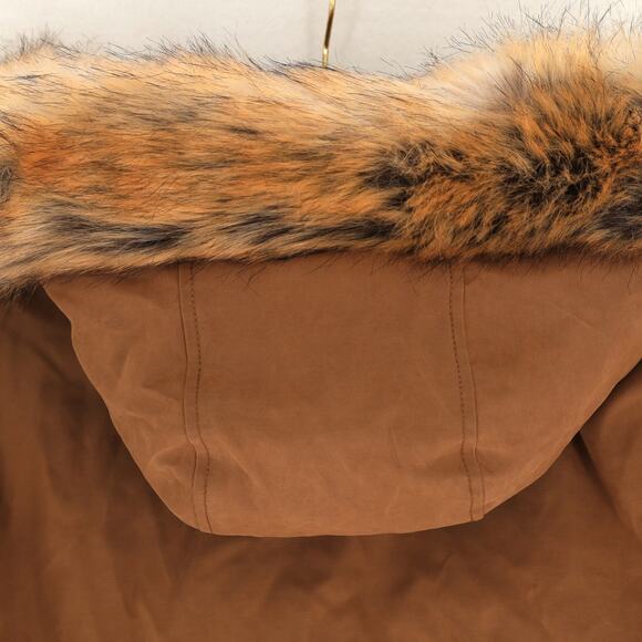 Michael Kors Men's Camel Faux Fur Trim Hooded Winter Puffer Parka Coat Size M - Picture 7 of 7